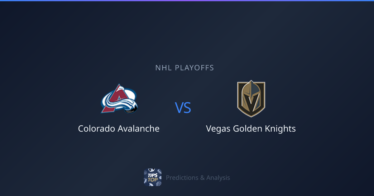 Pronostic Colorado Avalanche vs Vegas Golden Knights - 23 mai 2026